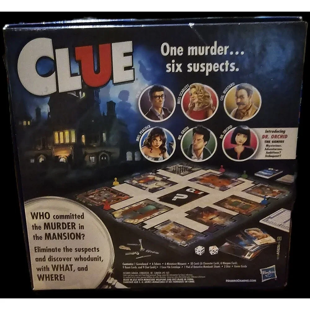 Clue Classic Mystery Board Game 2-6 Players Ages 8+ Hasbro Gaming 2
